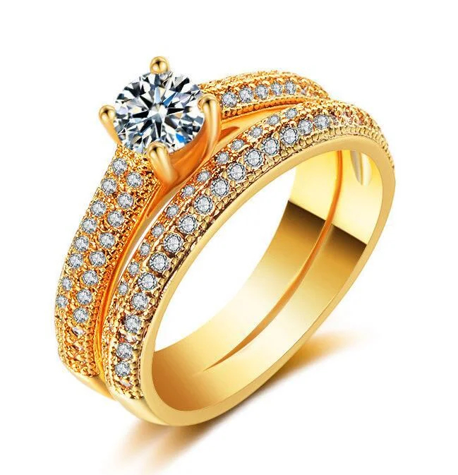 2-in-1 Zircon Ring Wedding Ring For Woman - Image 2